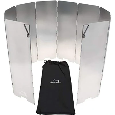 Afbeelding van CampTeck U6928 Campingkooktoestel Opvouwbaar Windscherm Outdoor Camping Gasfornuis 10 Aluminium Platen Wandelen Picknick Winddicht