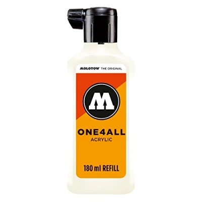 Afbeelding van Molotow ONE4ALL™ 180ml Gebroken witte navul Inkt op acrylbasis
