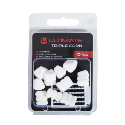 Afbeelding van Ultimate Triple Corn White 10pcs Imitatie aas