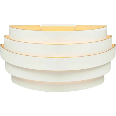 Afbeelding van Highlight Wandlamp Scudo B 25 cm wit goud