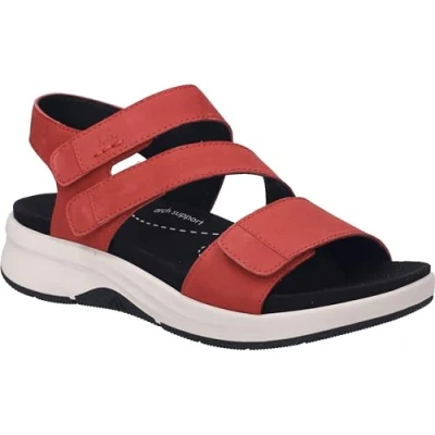 Afbeelding van Josef Seibel Estelle Sandalen met sleehak, Dames, Maat: 39, Rot Leer