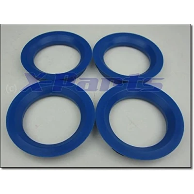 Afbeelding van 4 stuks centreerringen voor aluminium velgen 74,1 mm blauw op 57,1