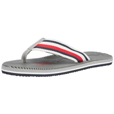 Afbeelding van Tommy Hilfiger Massage Footbed OLY Teensandalen, Heren, Maat: 40, Antique silver Polyester