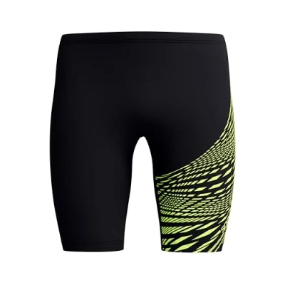 Afbeelding van Speedo MENS Medley LOGO Jammer Zwemshorts, Heren, Maat: 1, Black/hyper yellow