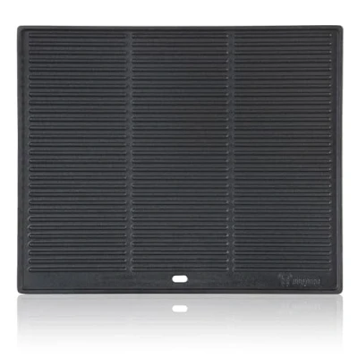 Afbeelding van BBQ Toro Gietijzeren bakplaat, 48 x 39,5 cm, aan beide zijden bruikbare omkeerbare plaat, universeel en robuust, grillplaat voor houtskool gas, accessoires