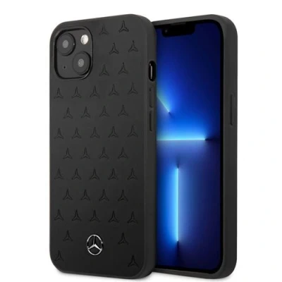 Image de Mercedes Benz Coque en cuir pour iPhone 13 Mini couleur noir