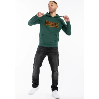 Afbeelding van Lonsdale Classic Hoodie, Heren, Maat: XXL, Bottle green