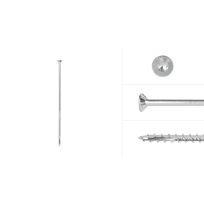 Afbeelding van Wovar Spaanplaatschroeven Verzinkt 6 x 200 mm Torx 25 met snijpunt Doos 100 Stuks