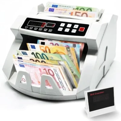 Afbeelding van Zilveren Valse Ticket Detector Machine met Dual LED Display, draagbare