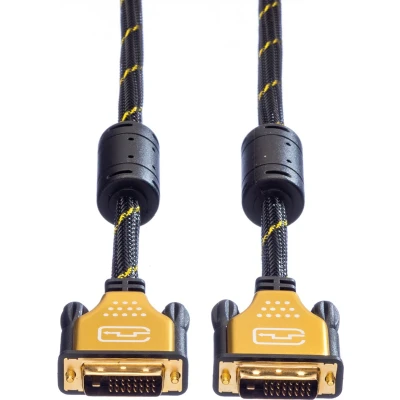 Afbeelding van ROLINE GOLD Monitorkabel DVI, m M, (24+1) dual link, 10