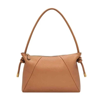 Afbeelding van FOSSIL Leren Schoudertas Willa Leather Shoulder Bag Dust Lichtbruin