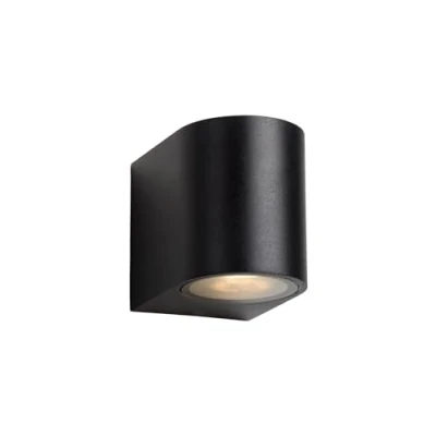 Afbeelding van Lucide ZORA LED Wandspot / Wandlamp Binnen/Buiten Dimb. GU10 1x5W 3000K IP44 Zwart