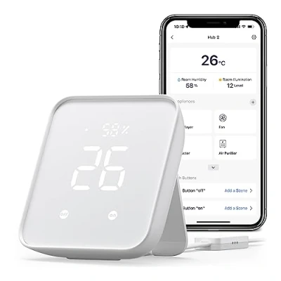 Afbeelding van SwitchBot Hub 2 Maak van je mobiel een afstandsbediening Slimme WiFi hygrometer Supports Matter