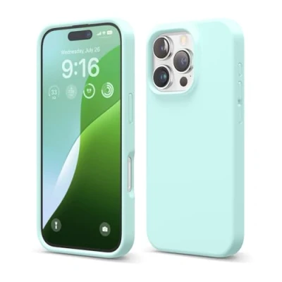 Afbeelding van elago Compatibel met iPhone 16 Pro hoesje, hoogwaardige vloeibare siliconen hoes, volledige beschermhoes, schokbestendig, slanke telefoonhoes