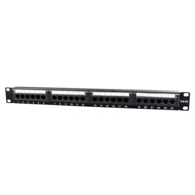Afbeelding van Cat5e 24 poorts patchpanel met kabelorganizer