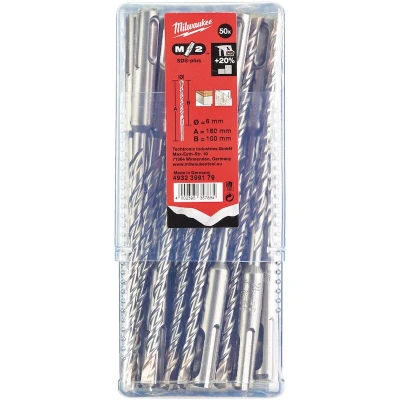 Afbeelding van MILWAUKEE 4932399179 SDS Plus M2 hamerboor 2 spiraals 6x160mm (50 st.)