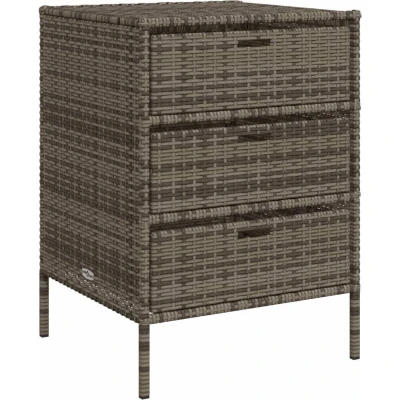 Afbeelding van vidaXL Tuinkast 55x59x80 cm poly rattan grijs