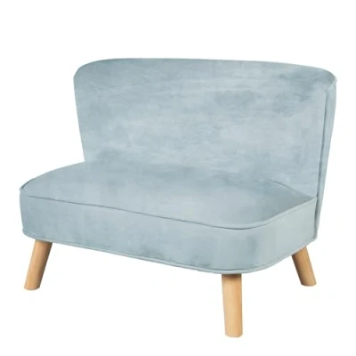 Afbeelding van Roba Kinderbank Lil Sofa Junior 48 X 70 50 Cm Fluweel Blauw