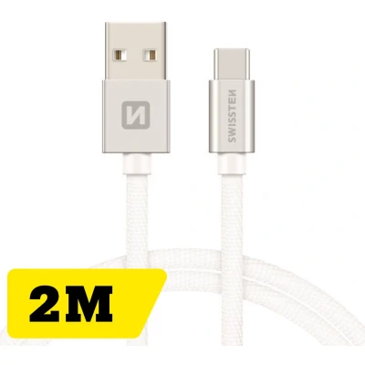 Afbeelding van Swissten USB C naar A Kabel 2M Zilver