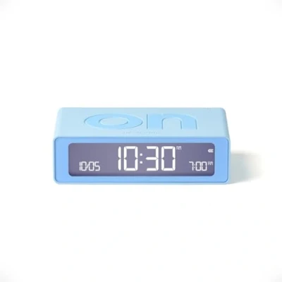 Afbeelding van Lexon Flip Mini ON OFF Oplaadbare ReisWekker Licht Blauw