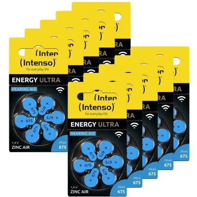 Afbeelding van Intenso Batterij voor hoortoestel PR44 675 1.45 V 60 stuk(s) 540 mAh Zink lucht 7504446MP