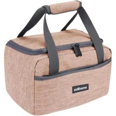 Image de edihome, Sac Isotherme Repas, Lunch Box Isotherme, 8l, Déjeuner pour le travail, Portable, Manger pendant voyage (Beige)