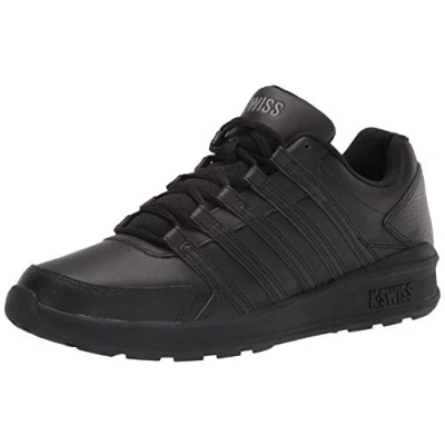 Afbeelding van K SWISS Vista Sneakers laag black black, Heren, Maat: 42, Leer