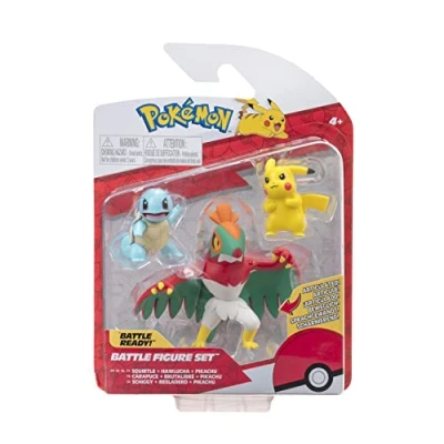 Afbeelding van Pokémon PKW2807 Battle figuren Pikachu, Schiggy, Resladero officiële gedetailleerde figuren, elk 5 cm