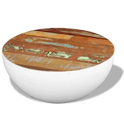 Image de vidaXL Table basse Forme de bol Bois récupération massif 60x60x30cm243353