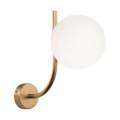 Afbeelding van Maytoni Rendez vous wandlamp, witte glazen kap