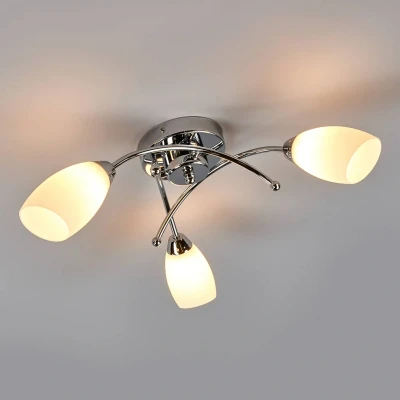 Afbeelding van Fantastische plafondlamp OPERA, 3 lichts, chroom