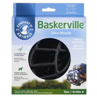 Afbeelding van Company Of Animals Muilkorf Rubber Zwart Hondenopvoeding Maat 6