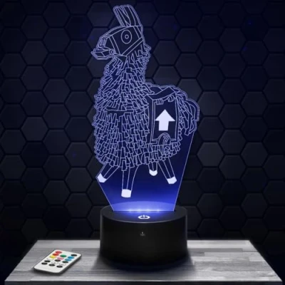 Afbeelding van Nachtlampje, nachtlampje met touchscreen, lama, videogames, 3D lamp, led, illusie, cadeau idee, Kerstmis, verjaardag, jongens en meisjes, nachtlamp, kinderkamer of volwassenen, TOP