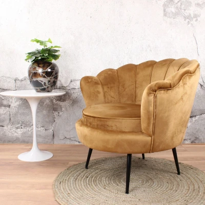 Afbeelding van Feliz fauteuil velvet goud