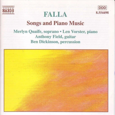 Afbeelding van Classical Palette Falla: Songs and Piano Music / Quaife
