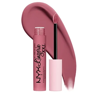Image de NYX Professional Makeup Rouge à Lèvres Liquide Mat Lip Lingerie XXL, Longue Tenue, Formule Vegan, Sans transfert, Teinte : Maxx Out (12)