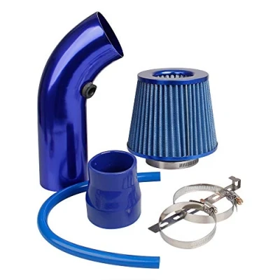 Afbeelding van CarBole Koude luchtinlaatfilter, 76 mm, universele sportluchtfilter, luchtkoelingsset, autoluchtinlaatfilter, systeem voor auto (blauw)