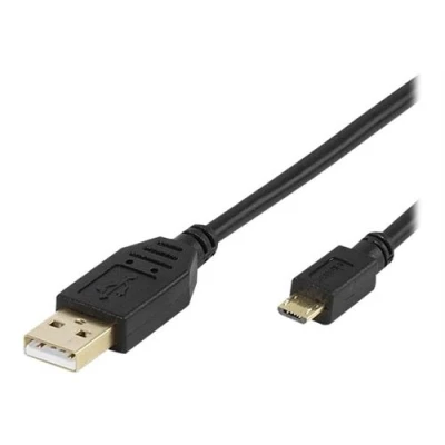 Image de Câble USB 2.0 Vivanco USB/Micro USB, Noir, 1 mètre