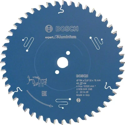 Afbeelding van Bosch Accessories Expert for Aluminium 2608644098 Cirkelzaagblad 184 x 16 1.6 mm Aantal tanden: 48 1 stuk(s)