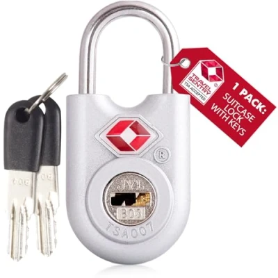 Afbeelding van OW Travel TSA sleutelhangslot voor koffers. sleutelslot bagage kluisje opslag tent camping. hangslot VS. Vliegtuig reisaccessoires: TSA007, 41a)