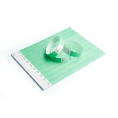 Afbeelding van iboo 500 Tyvek papieren armbanden voor controle en veiligheid evenementen, feesten, festivals reizen entreearmbanden (Aqua)