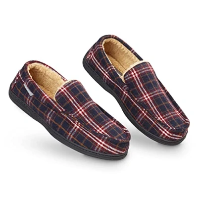 Afbeelding van Dunlop Pantoffels voor heren, antislip zolen, traagschuim, binnen, buiten, mocassins, loafers de winter