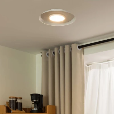 Afbeelding van Lucande plafondlamp 1licht IJzer H: 4.5 cm GX53 wit Inclusief lichtbron