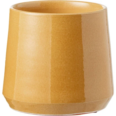 Afbeelding van J Line bloempot Rond keramiek oker small Ø 17.00 cm 2 stuks