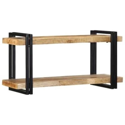 Afbeelding van vidaXL Wandschap 90x33x45 cm massief ruw mangohout