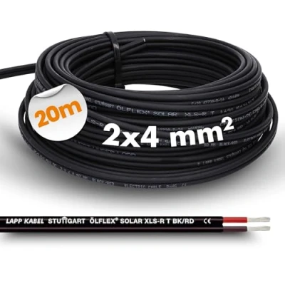 Afbeelding van LappKabel Bund Lapp Ölflex Solar XLS R T 2x4mm² BK/RD zonnekabel dubbele kabel, 20m