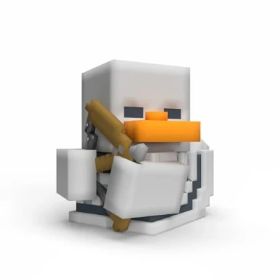 Afbeelding van Numskull TUBBZ Badeend Minecraft Skelet (Eerste Editie) 9cm