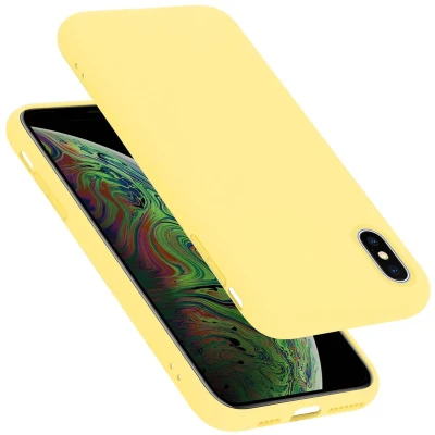 Afbeelding van Cadorabo Hoesje geschikt voor Apple iPhone XS MAX in LIQUID GEEL Beschermhoes gemaakt van flexibel TPU silicone Case Cover