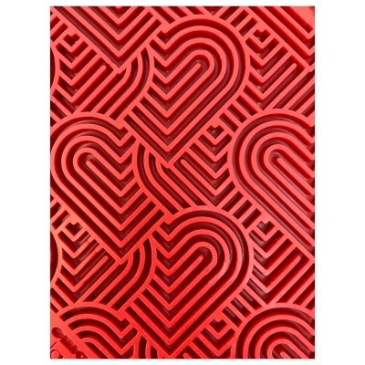 Afbeelding van Sodapup Lickmat Love Hearts Hondenvoerbak Rood Small