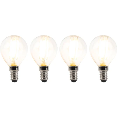 Afbeelding van LUEDD Set van 4 E14 dimbare LED lampen P45 helder 3W 250 lm 2700K